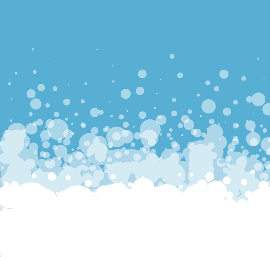 Soap foam bubbles vector background, cartoon suds pattern. Abstract illustration