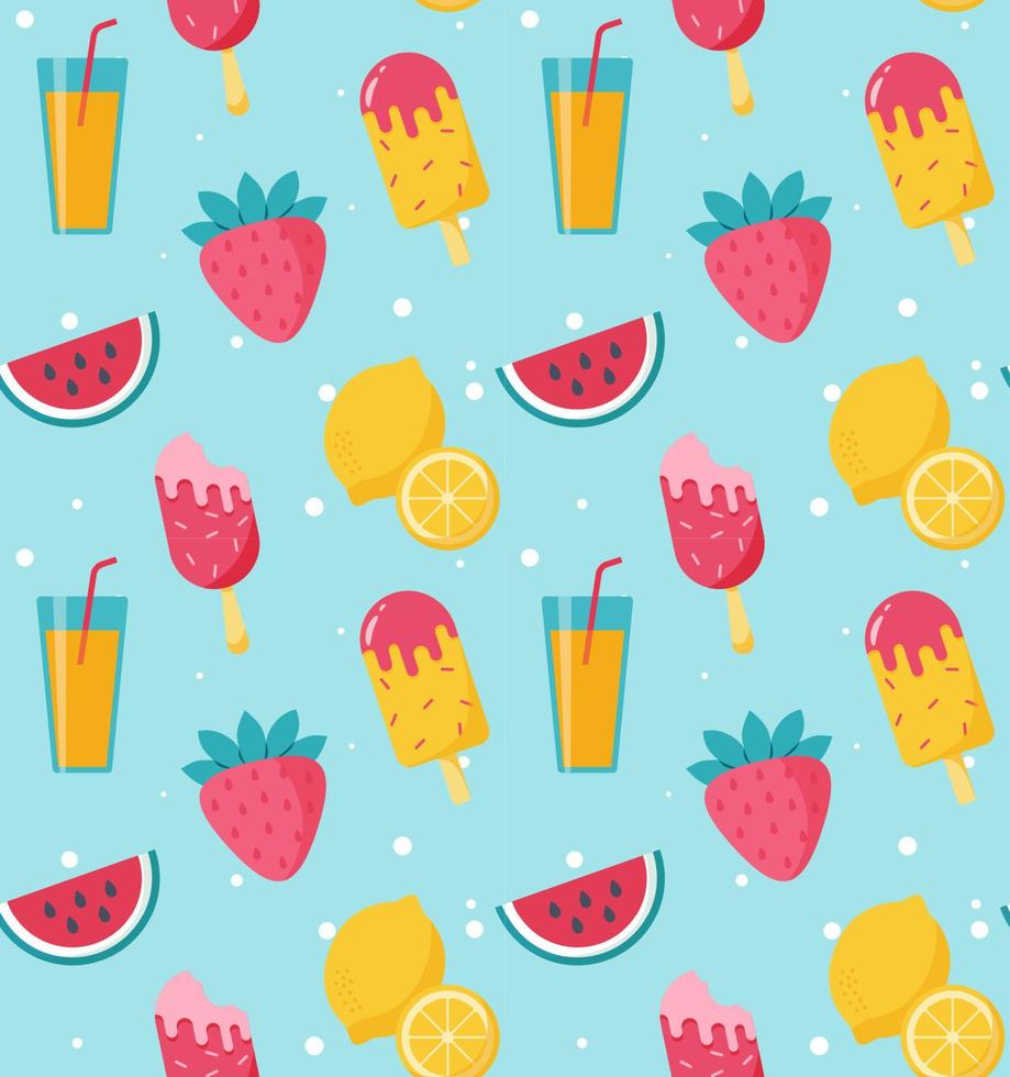 Seamless colorful summer beach pattern vector