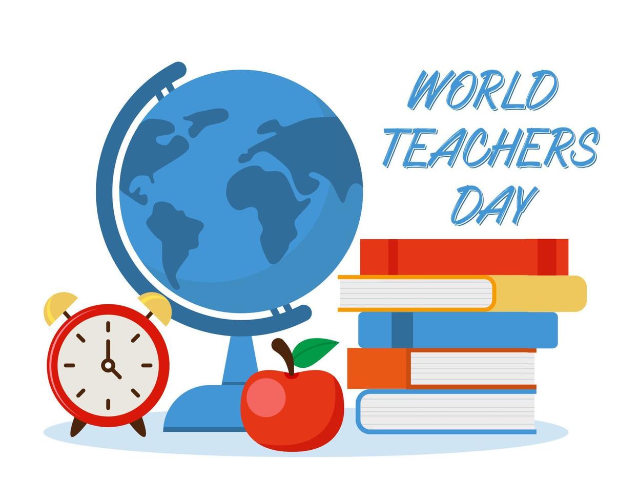 Teachers day celebration. Happy Teachers Day. Vector illustration in flat style