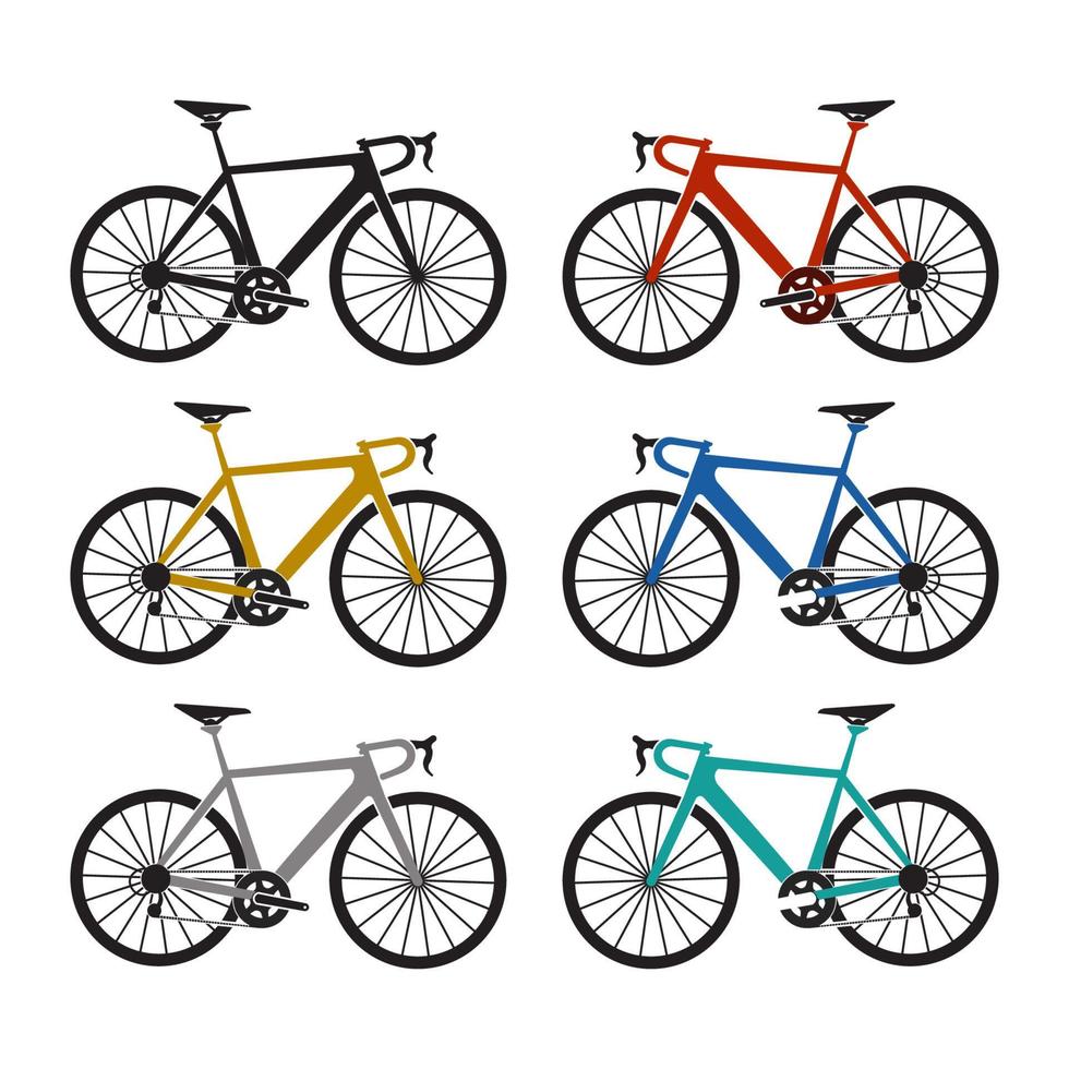 Vector racing bicycle bundle set