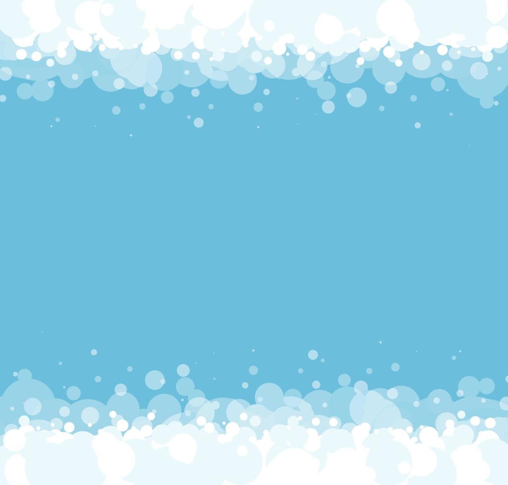 fondo vectorial de burbujas de espuma de jabón, patrón de espuma de dibujos animados. ilustración abstracta vector