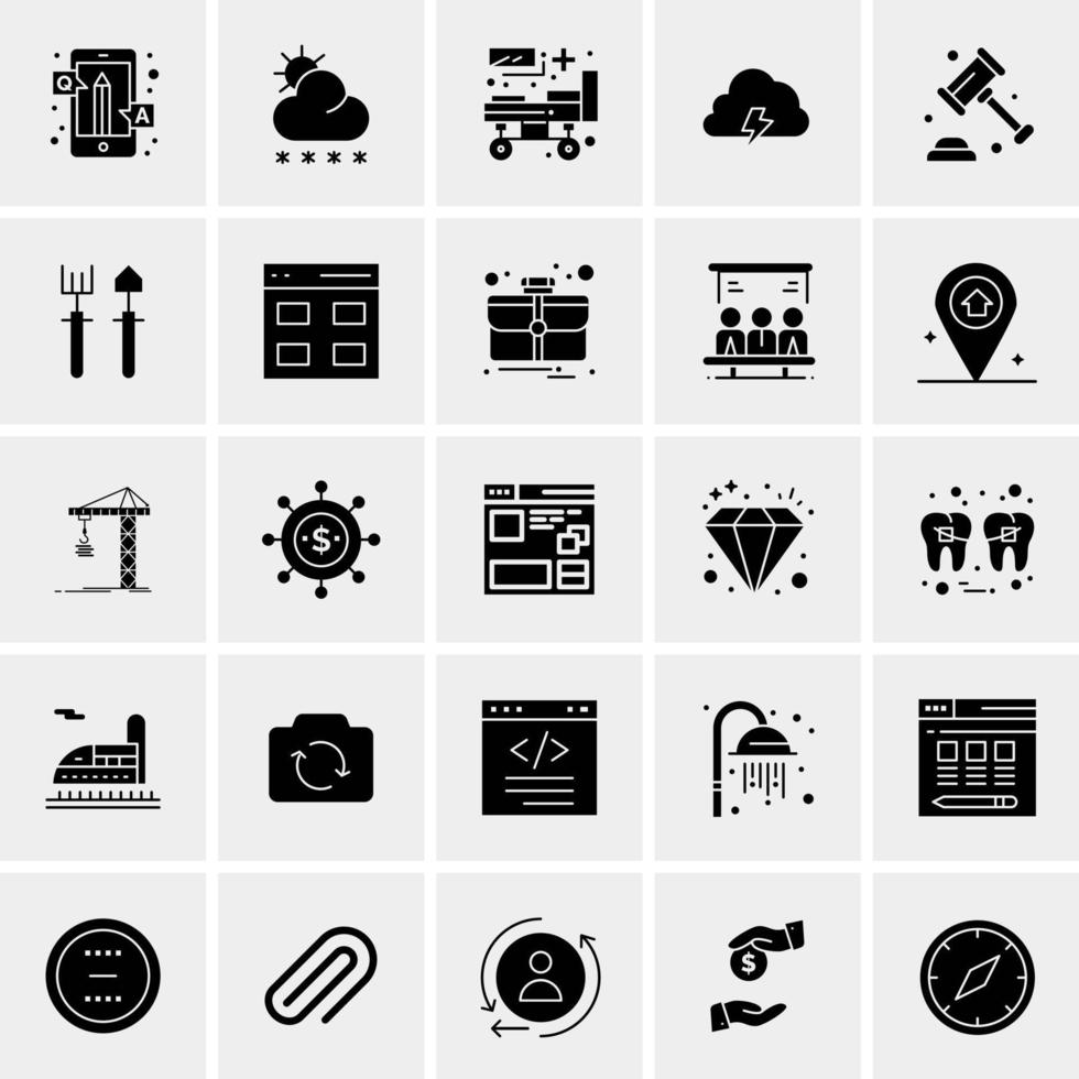 25 Universal Business Icons Vector Creative Icon Illustration to use in web and Mobile Related project