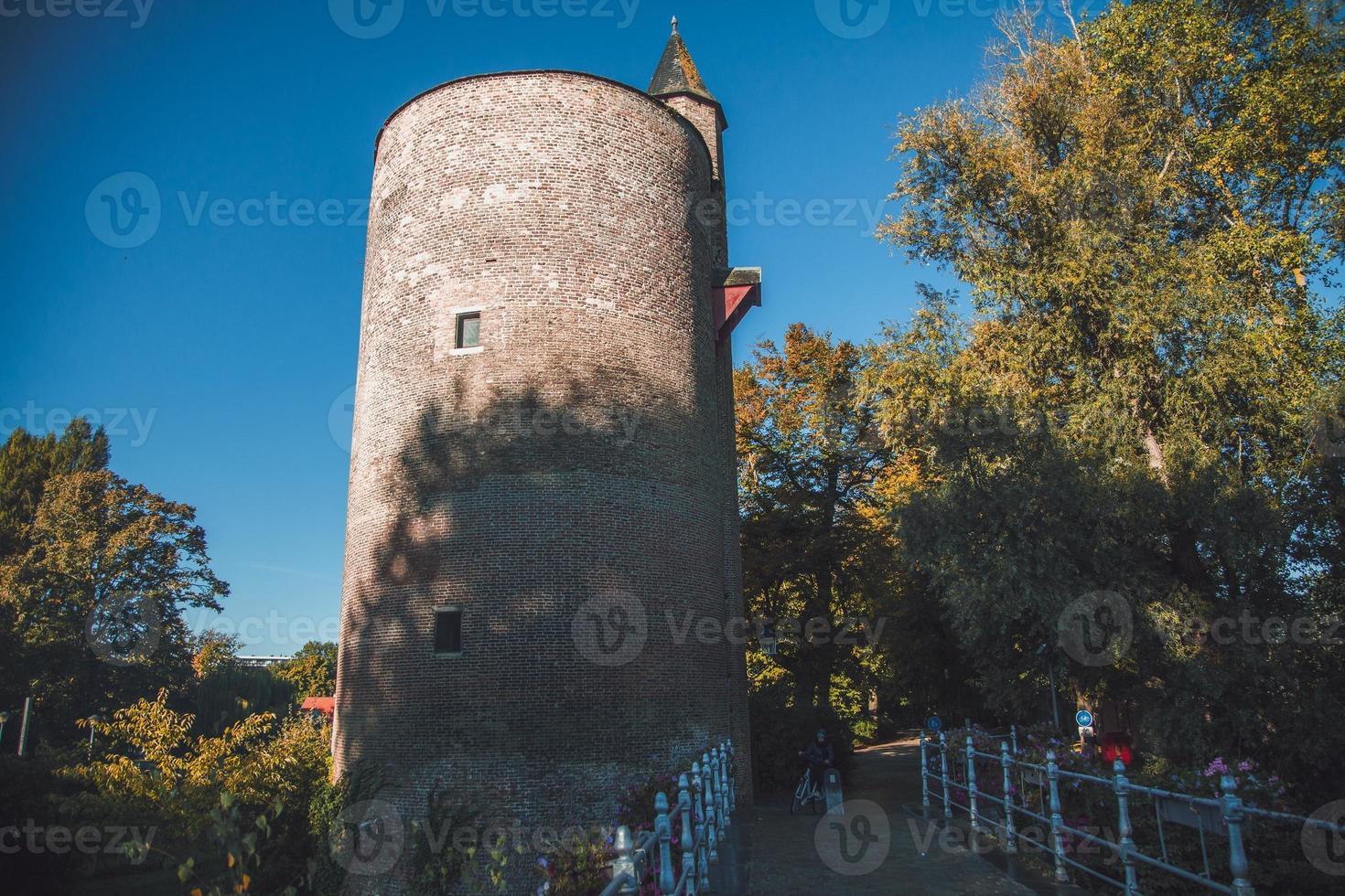 Gunpowder Tower in the town of Bruges, Belgium photo