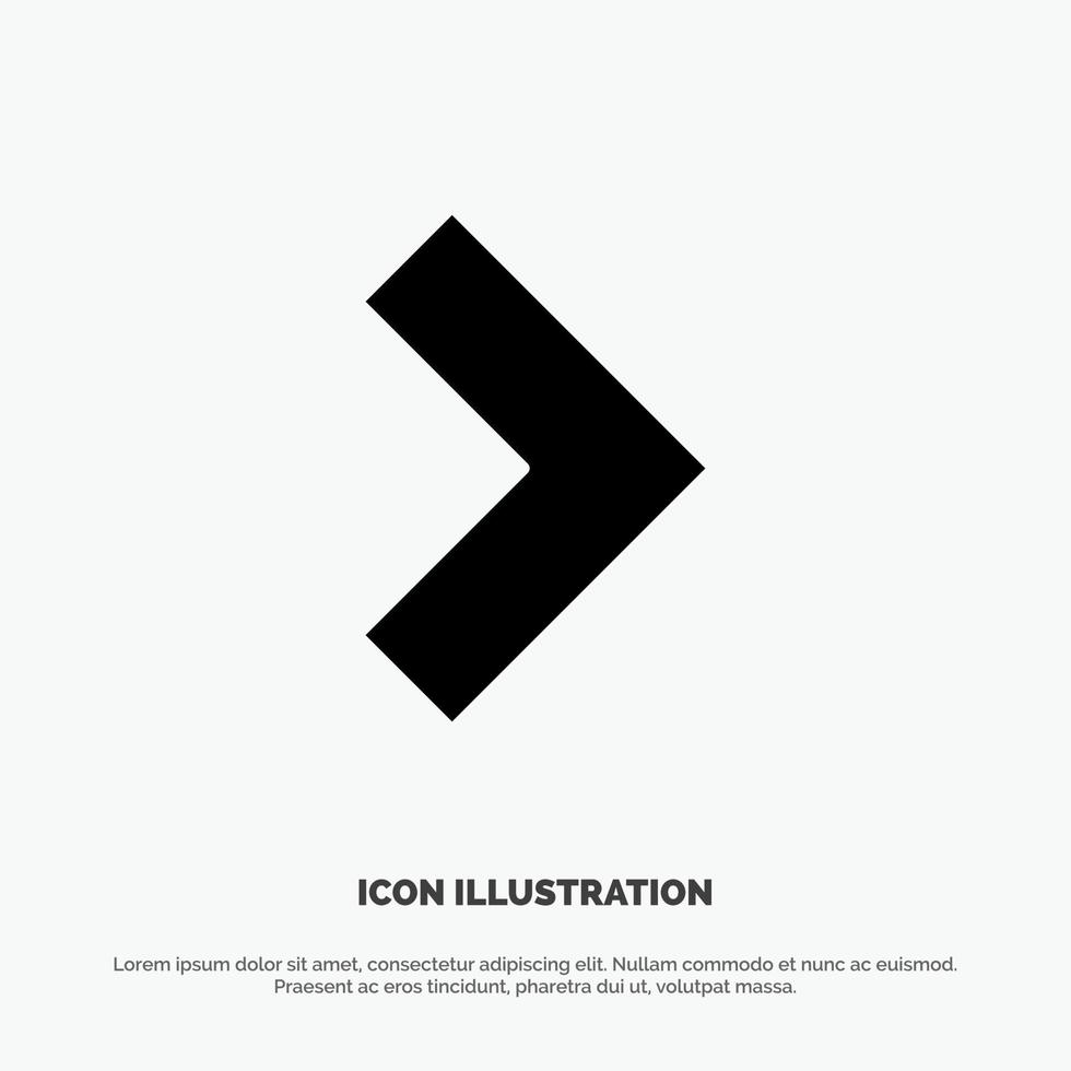 Arrow Right Next solid Glyph Icon vector