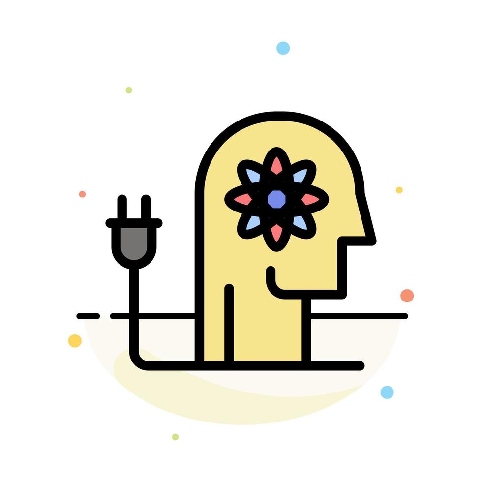 Boosting Ability Boosting Knowledge Mind Abstract Flat Color Icon Template vector