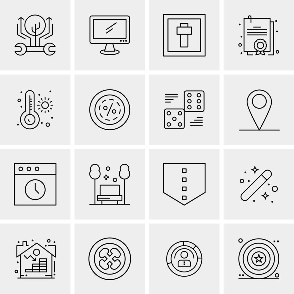 16 Universal Business Icons Vector Creative Icon Illustration to use in web and Mobile Related project