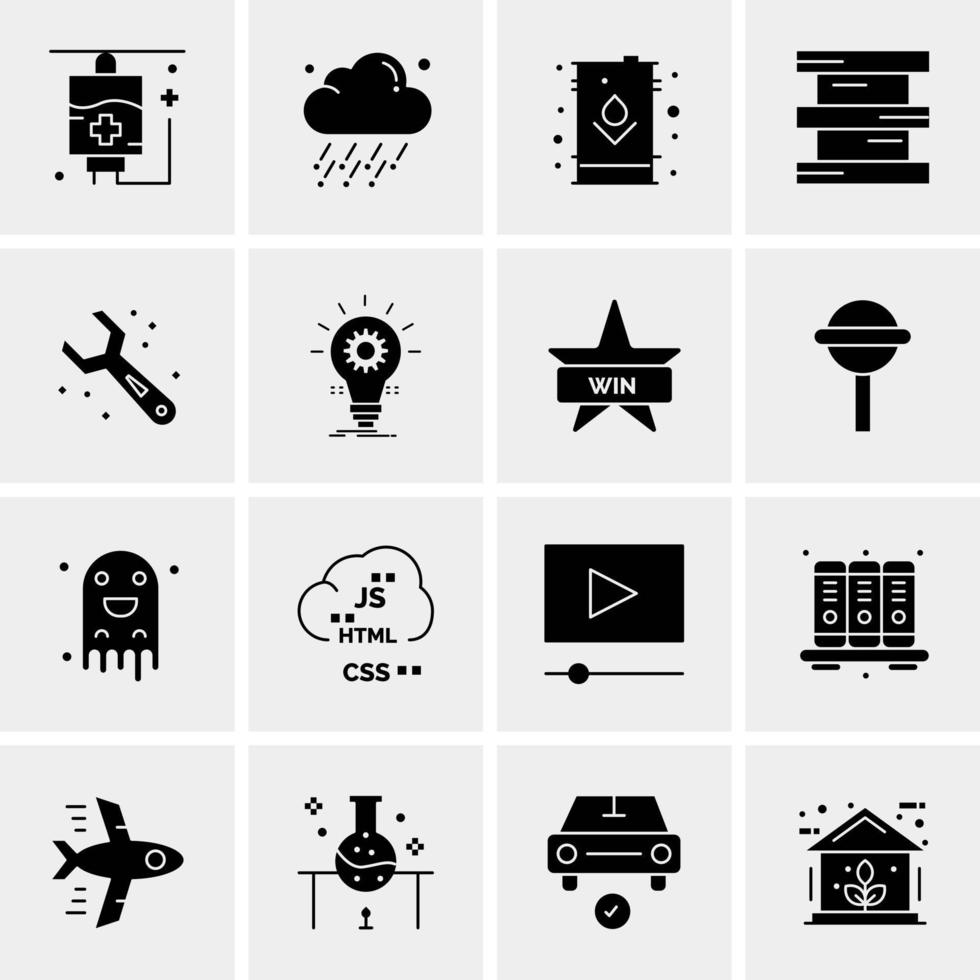 16 Universal Business Icons Vector Creative Icon Illustration to use in web and Mobile Related project