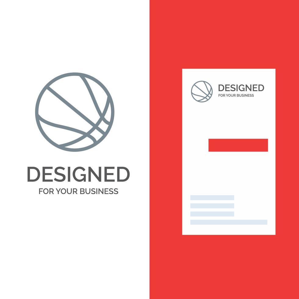 Education Ball Basketball Grey Logo Design and Business Card Template vector