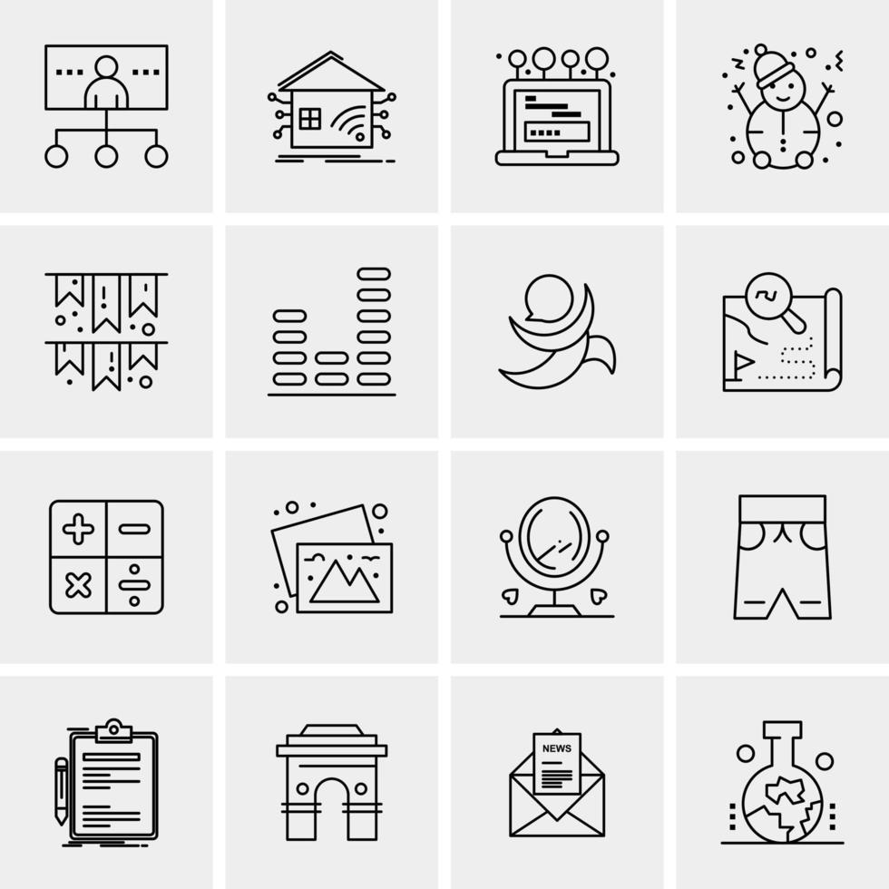 16 Universal Business Icons Vector Creative Icon Illustration to use in web and Mobile Related project