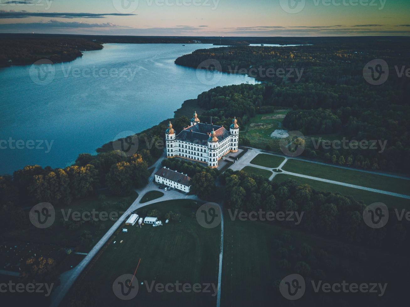 Skokloster Castle at Sunset by Drone in Sweden photo