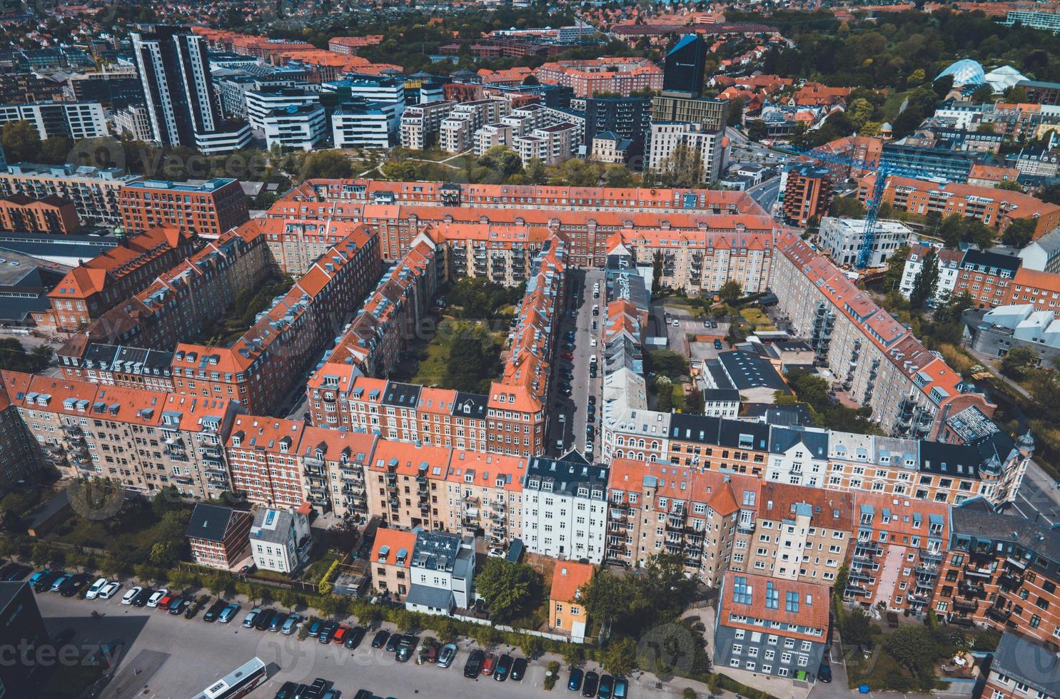 Views over Aarhus, Denmark in Jutland by Drone photo