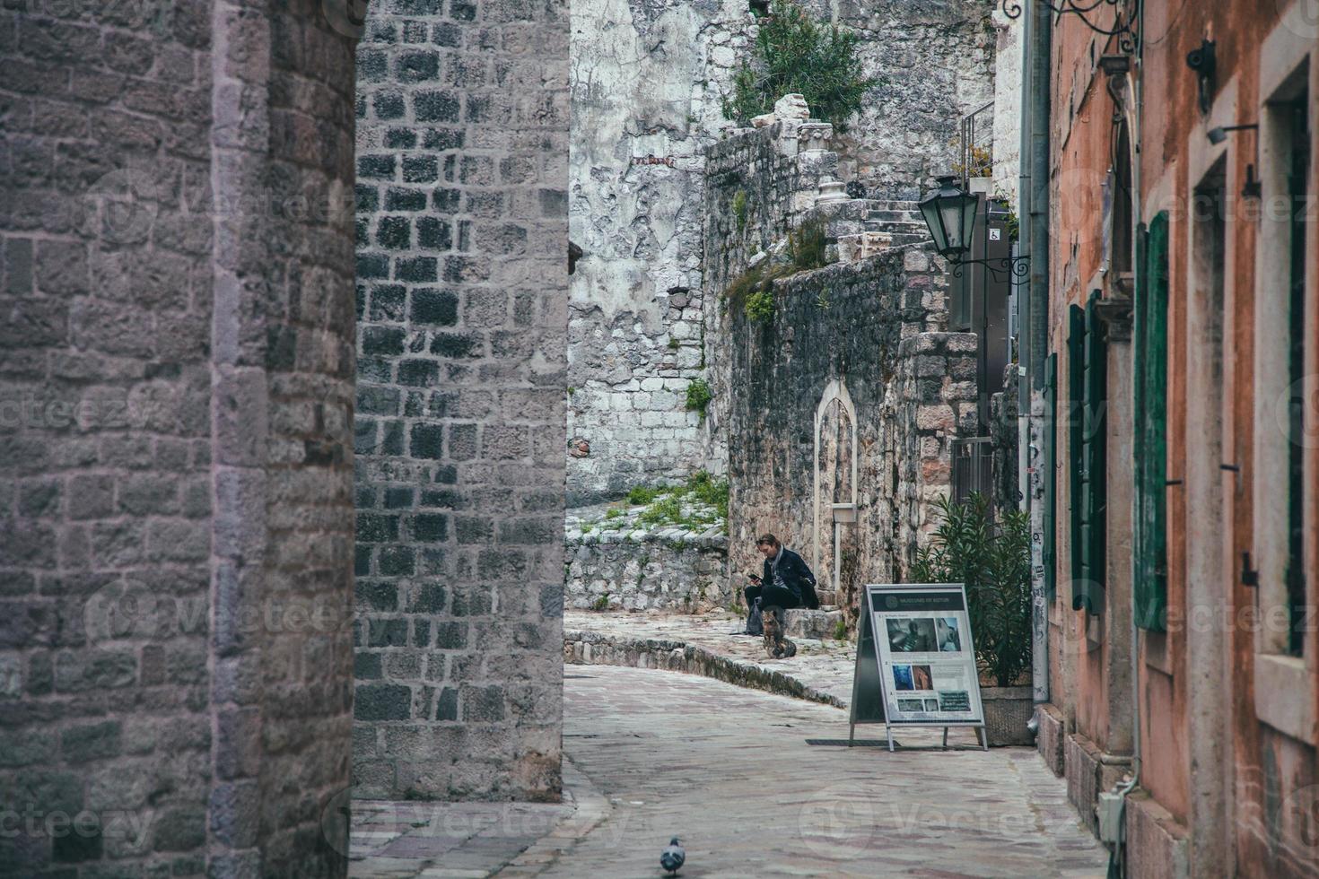 VIews of Kotor's Old Town in Montenegro photo