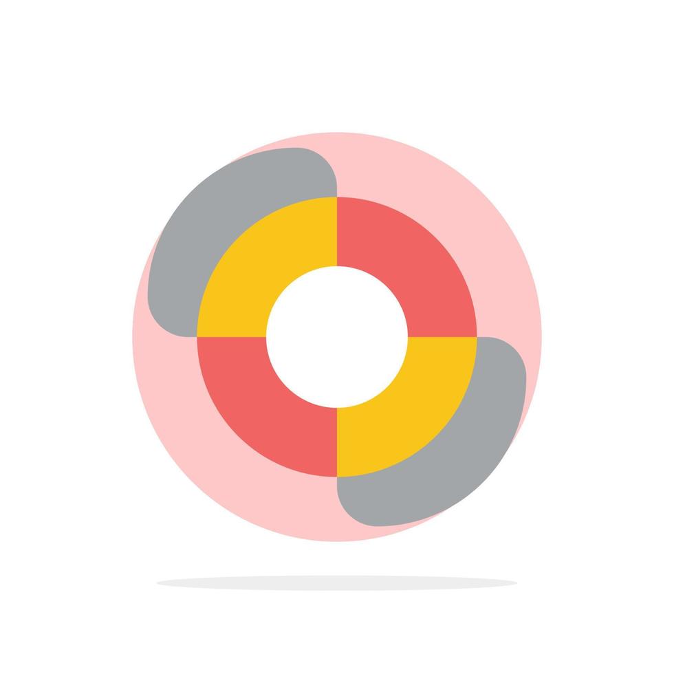 Beach Lifeguard Summer Abstract Circle Background Flat color Icon vector