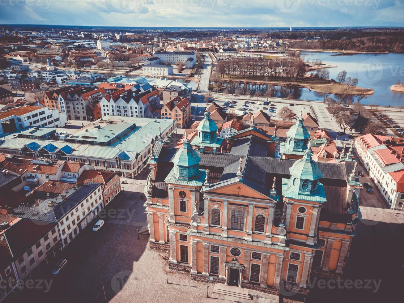 catedral de kalmar vista en smaland, suecia foto