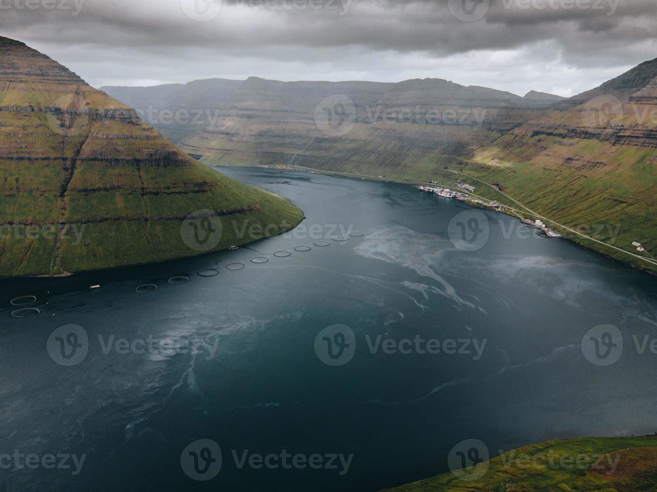 Views of Kunoy and Bordoy from Klakkur, Faroe Islands photo