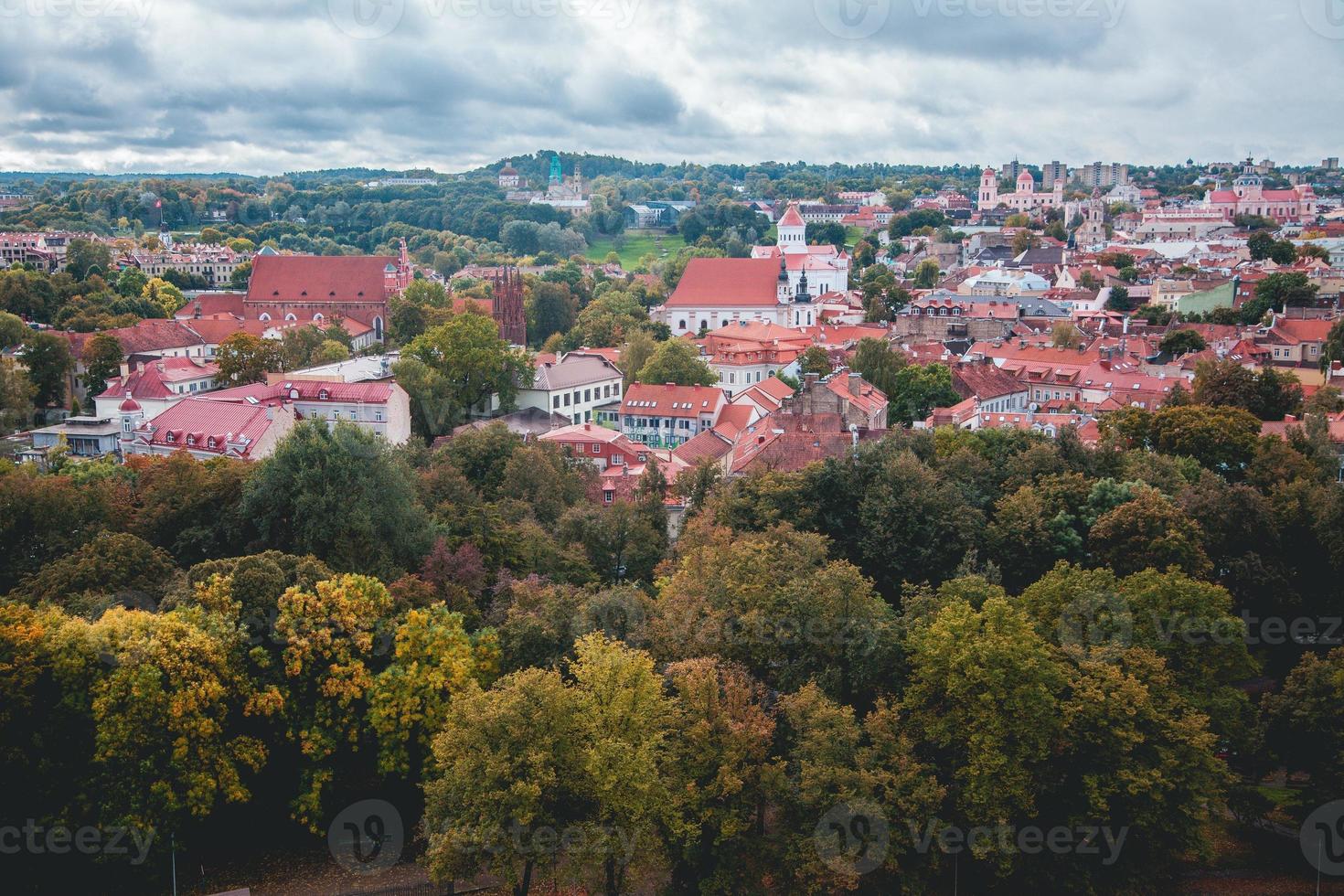 Aerial Views of Vilnius, Lithuania by Drone photo