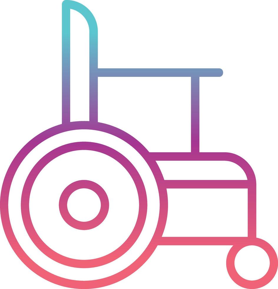 Wheel Chair Vector Icon Design