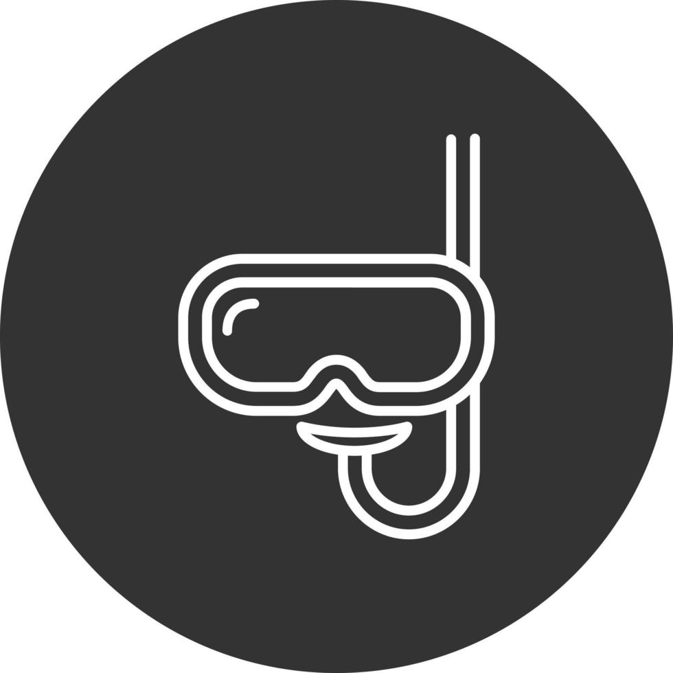 icono de vector de snorkel