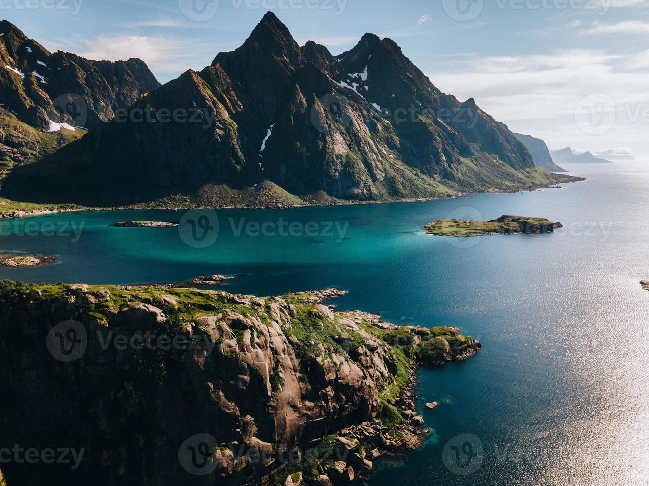 Views from Maervoll in the Lofoten Islands in Norway photo