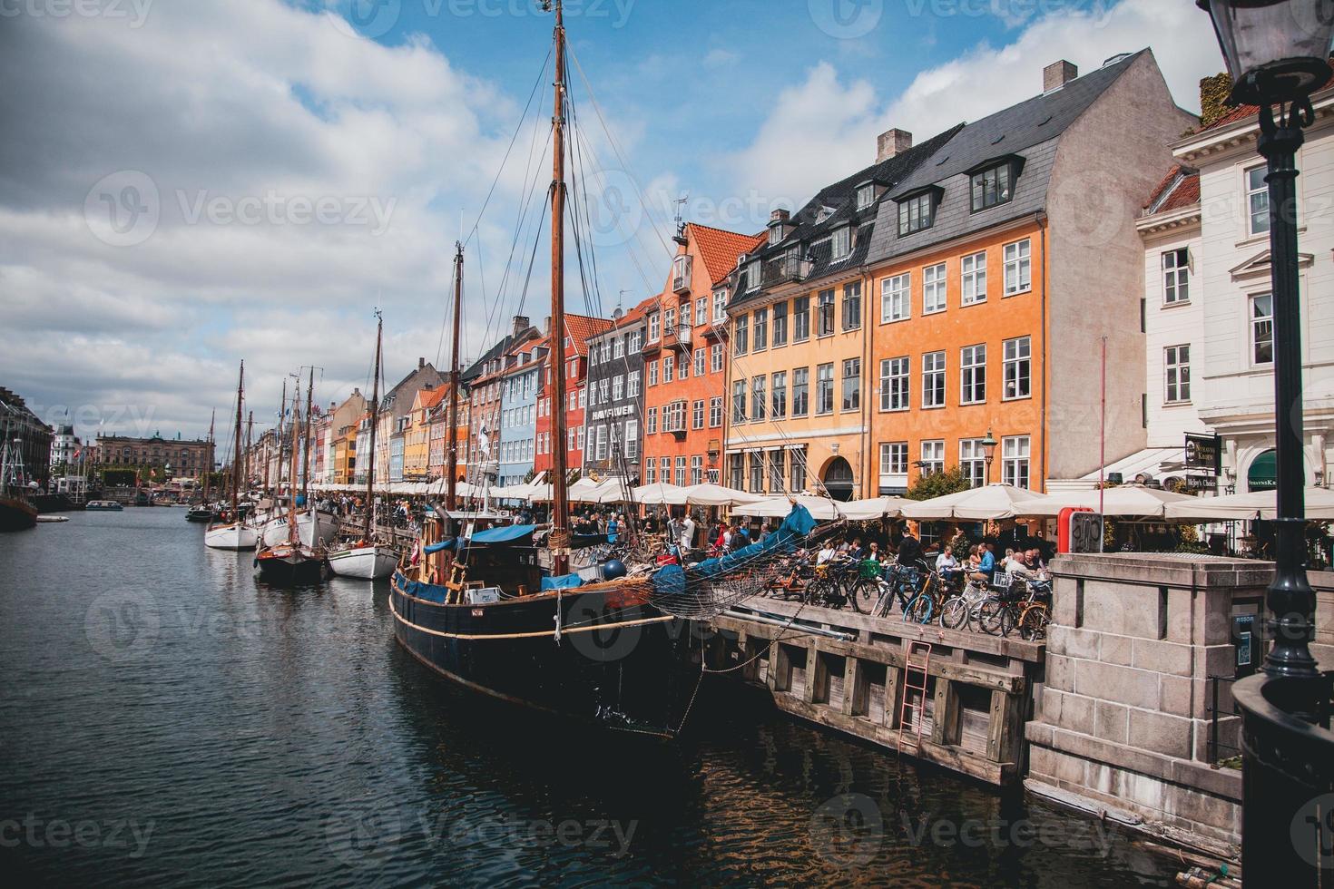 Nyhavn Harbor in Copenhagen, Denmark photo