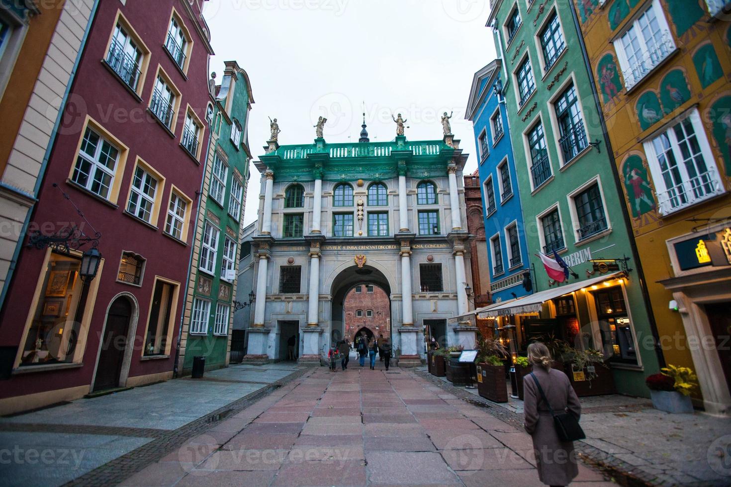 Views of the city center in Gdansk, Poland photo