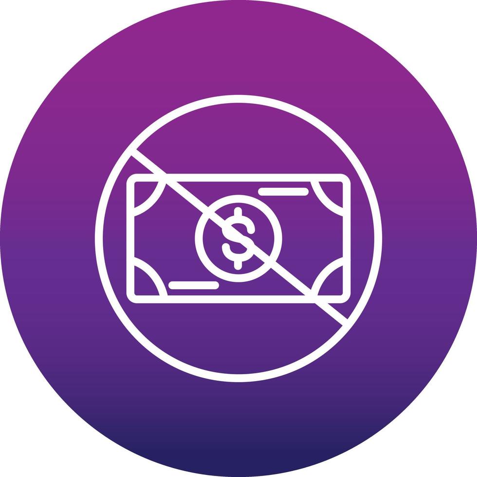 No Money Vector  Icon