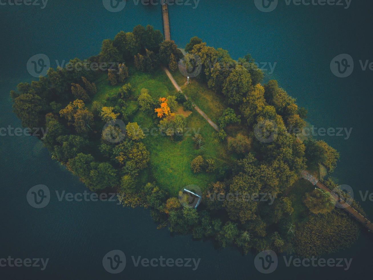 Aerial Views of Trakai, Lithuania by Drone photo