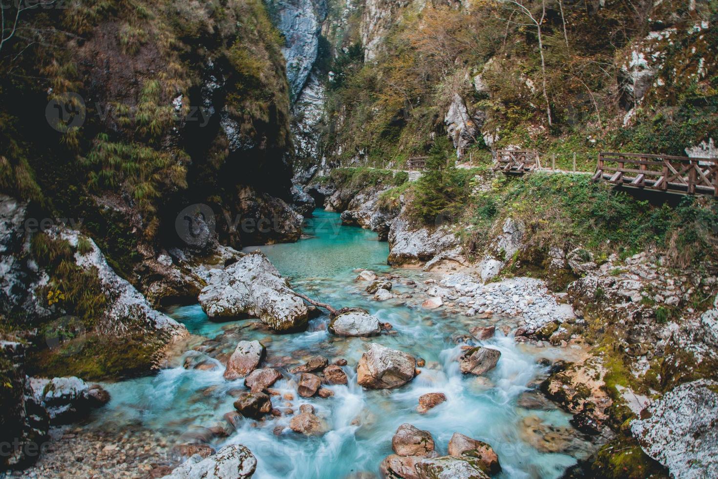 Tolmin Gorges in Triglav National Park in Slovenia photo