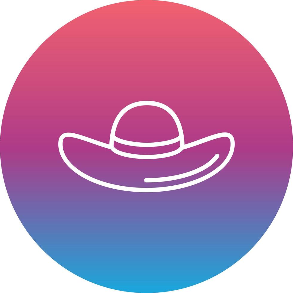 icono de vector de sombrero