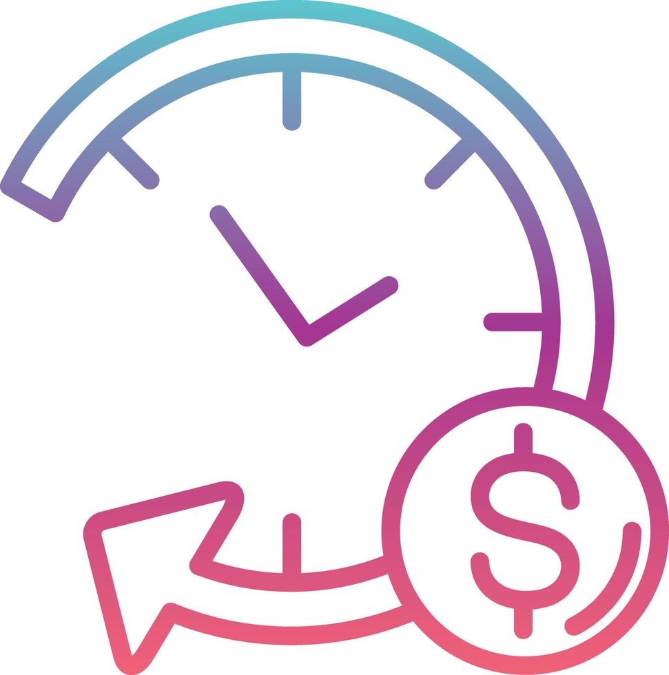 Long term debit Vector  Icon