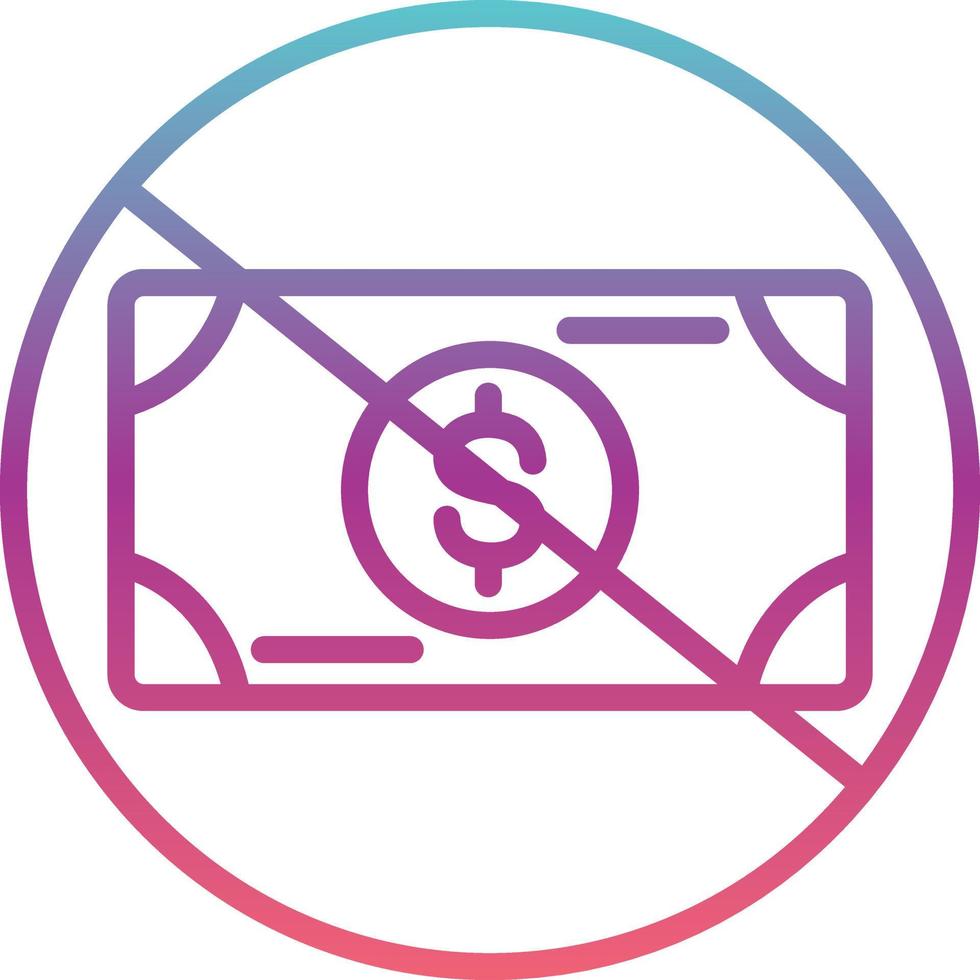 No Money Vector  Icon