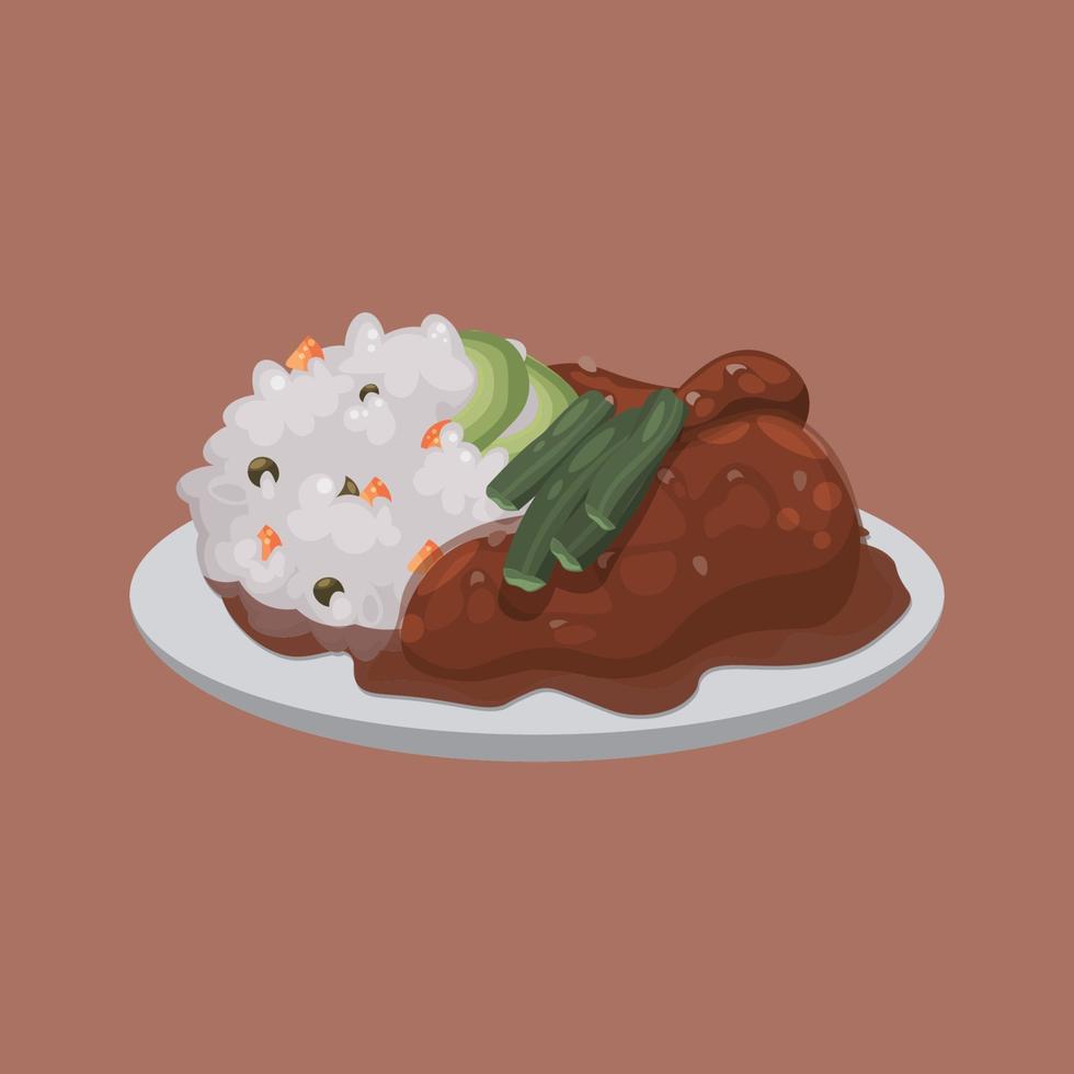 Pepian Guatemala Food. Design with cartoon style. vector