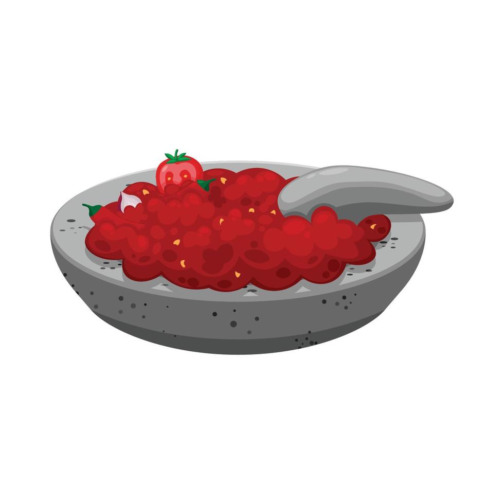 Sambal background. Design with cartoon style. vector