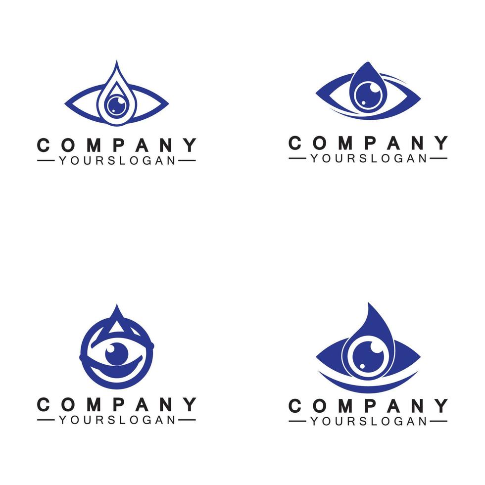 Eye drop logo icon design template vector