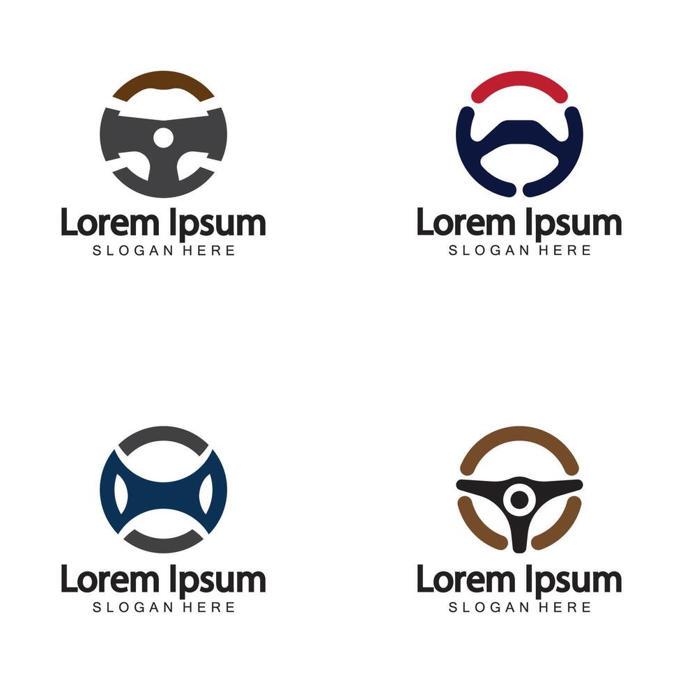 Steering wheel logo. Vector illustration. 15547595 Vector Art at Vecteezy