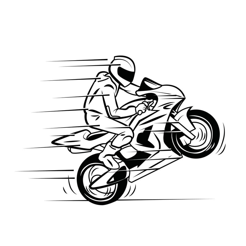 diseño de ilustración de dibujos animados de motocross vector