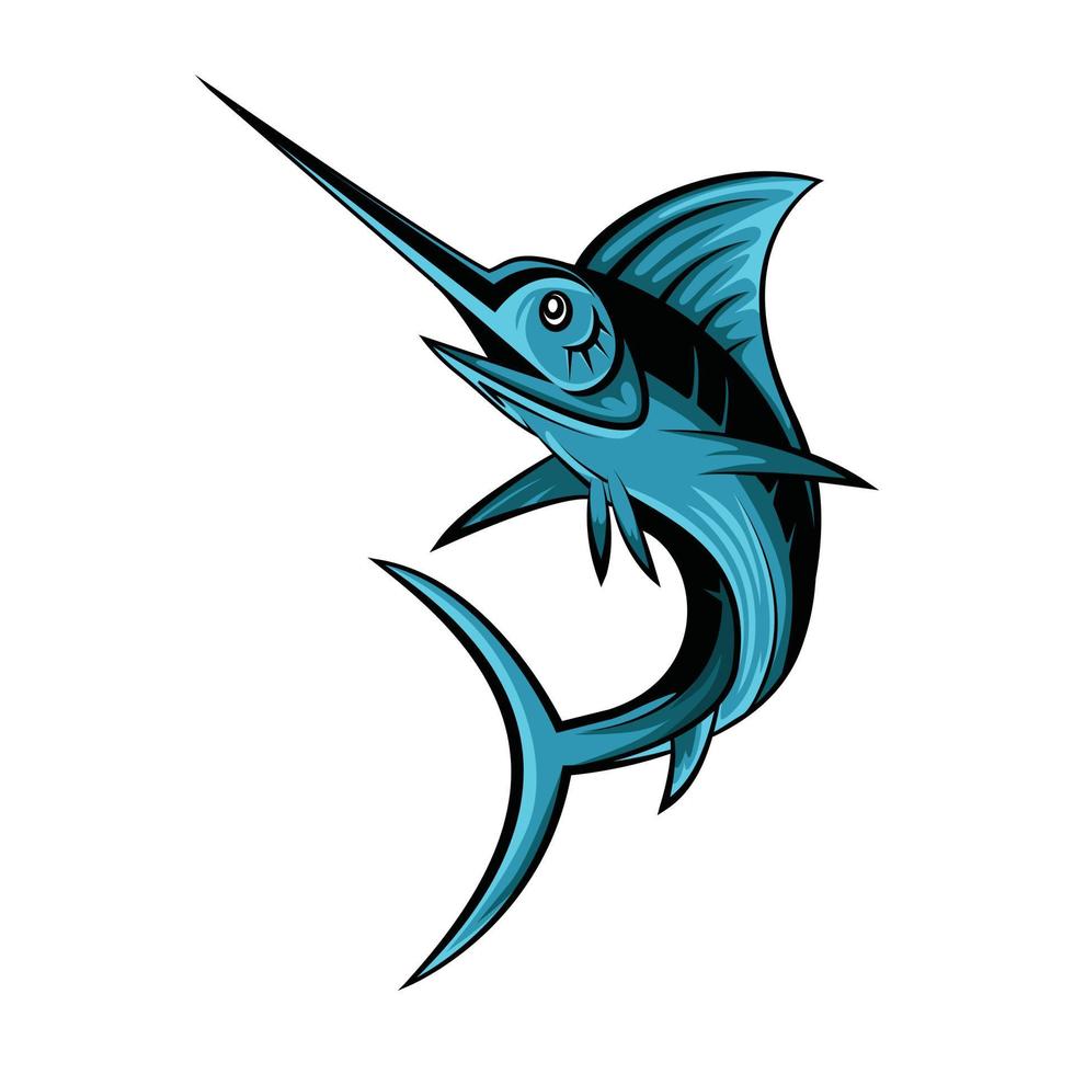 ilustración de pez marlin vector