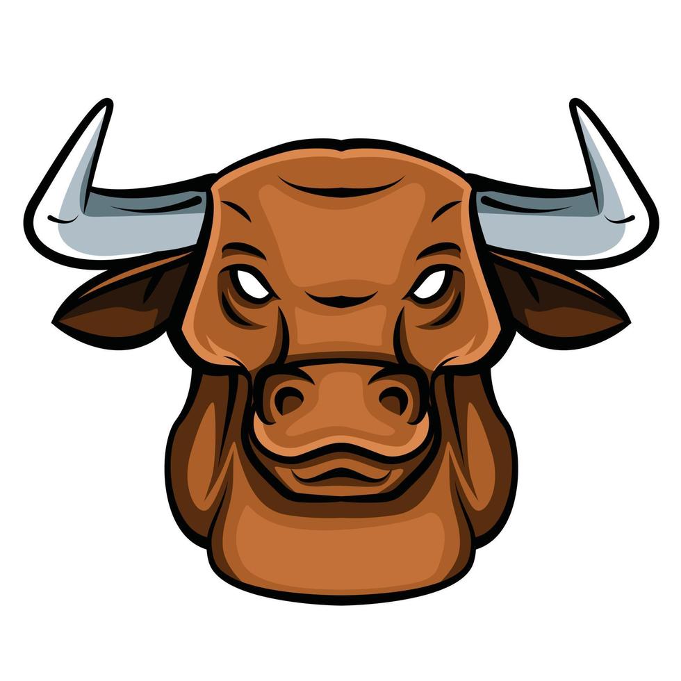 ilustración de tatuaje de cabeza de toro vector