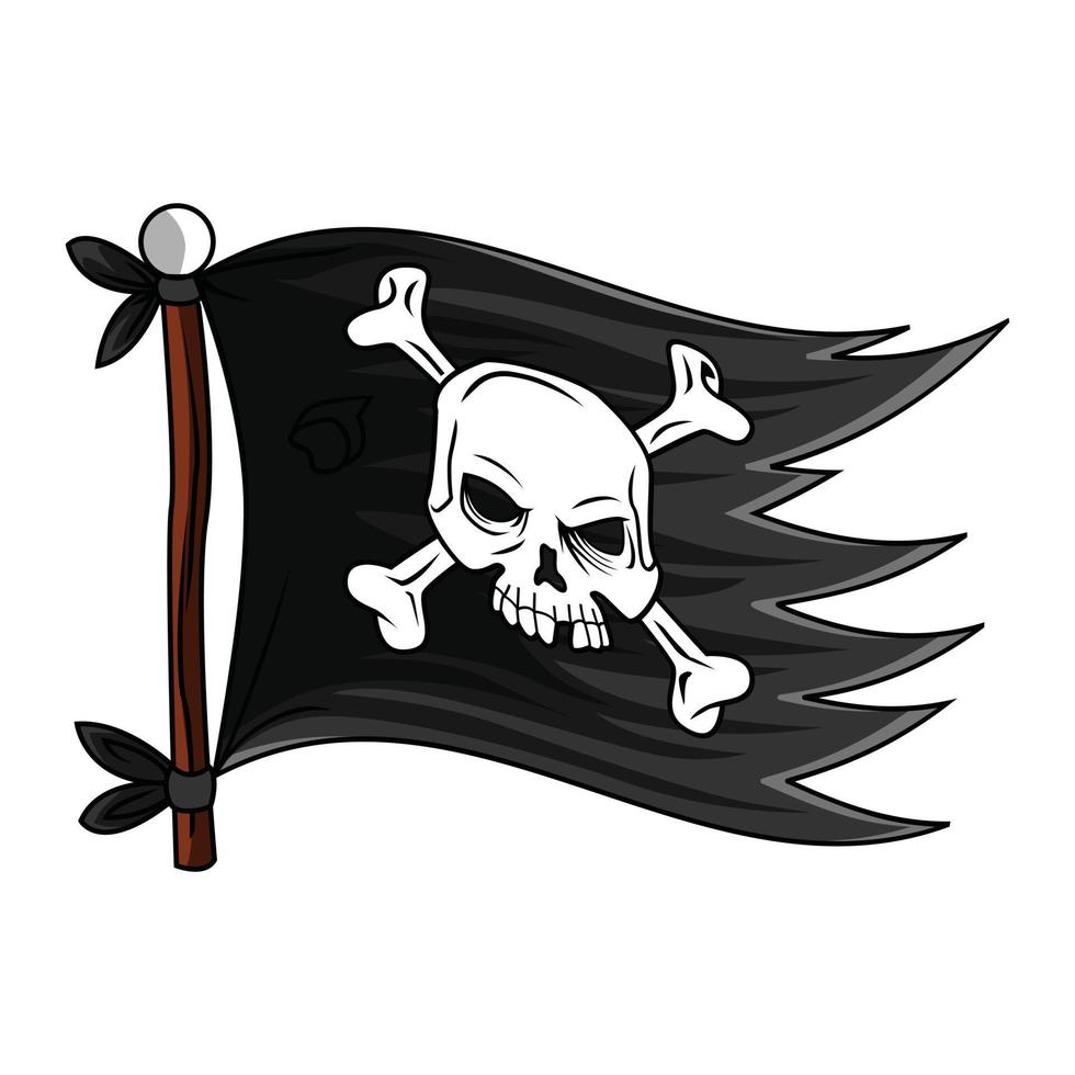 ilustración de la bandera pirata vector