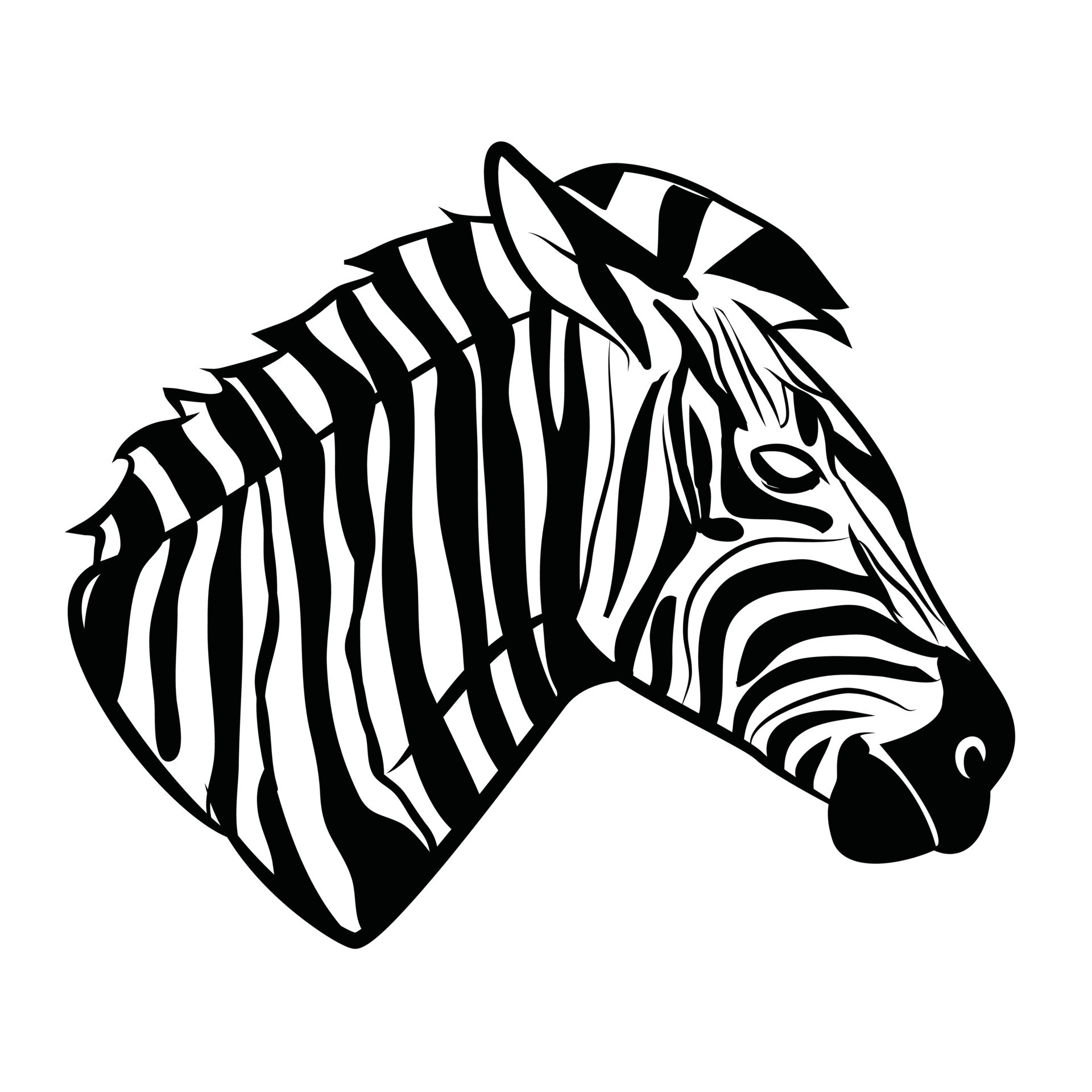 Zebra Head Cartoon Illustration 15547688 Vector Art at Vecteezy