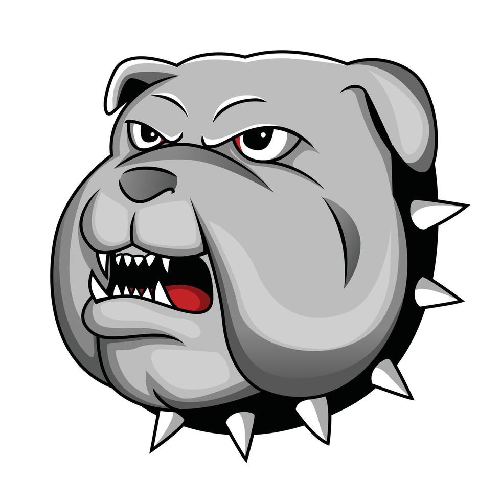 ilustración de cabeza de bulldog vector
