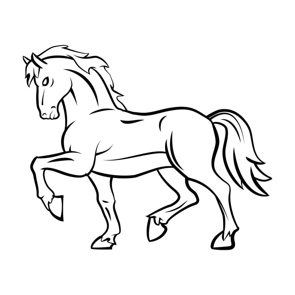 diseño de ilustración de caballo enojado vector