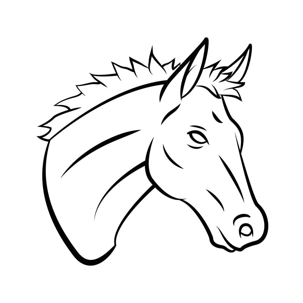 Horse Head Illustration vector