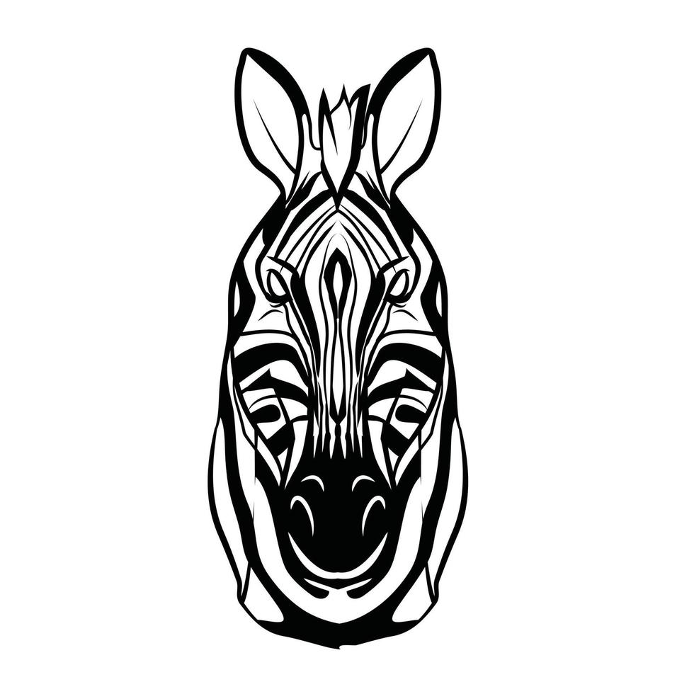 Zebra Head Illustration vector