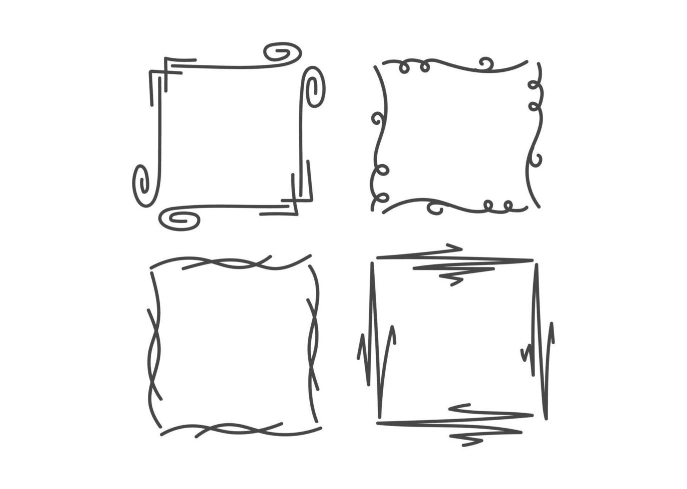 Hand Drawn Frame Collections Vector