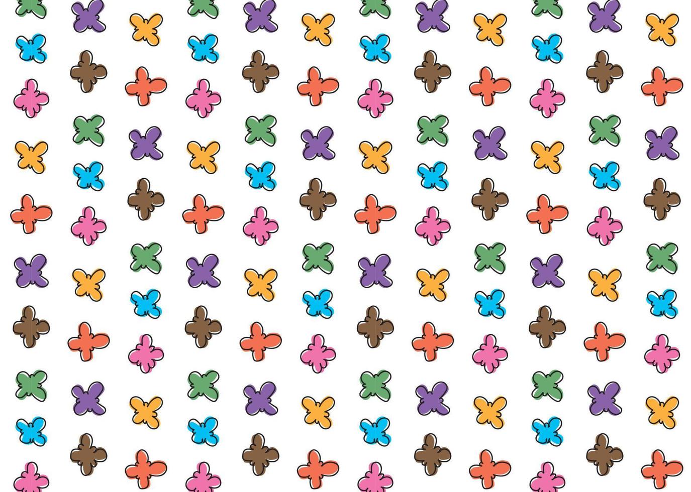 Hand Drawn Floral Pattern Background vector
