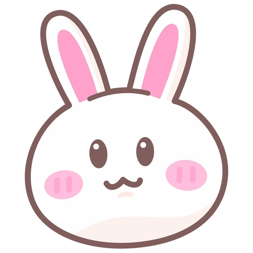 Cute and adorable little rabbit doodle illustration vector