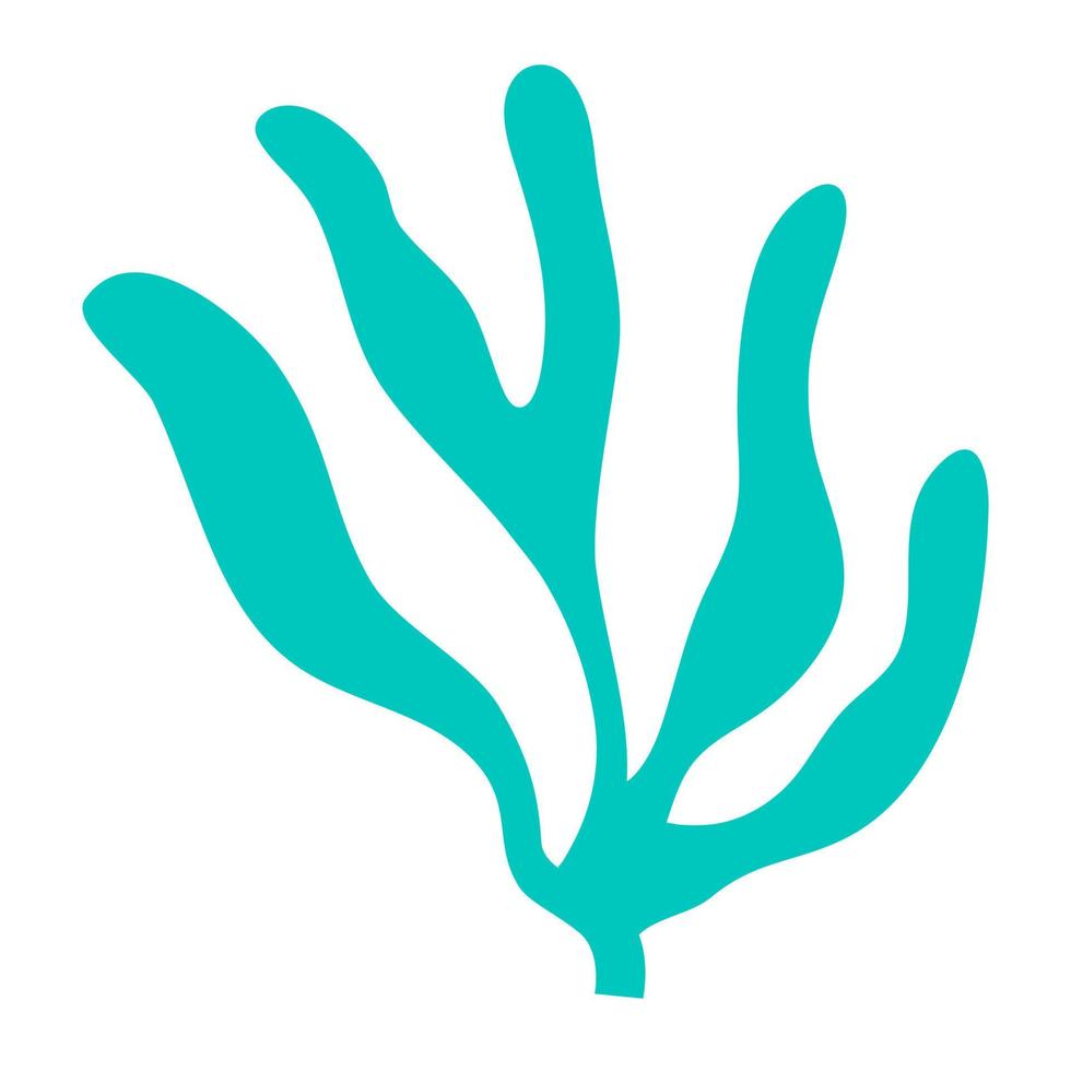 Sea plants simple illustration in flat style vector