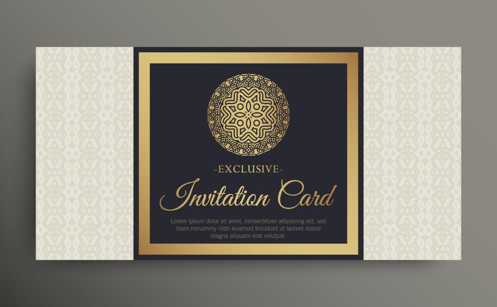Elegant wedding invitation card template design vector