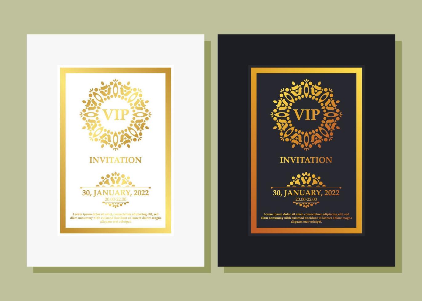 luxury white and black VIP card ornament patter vector